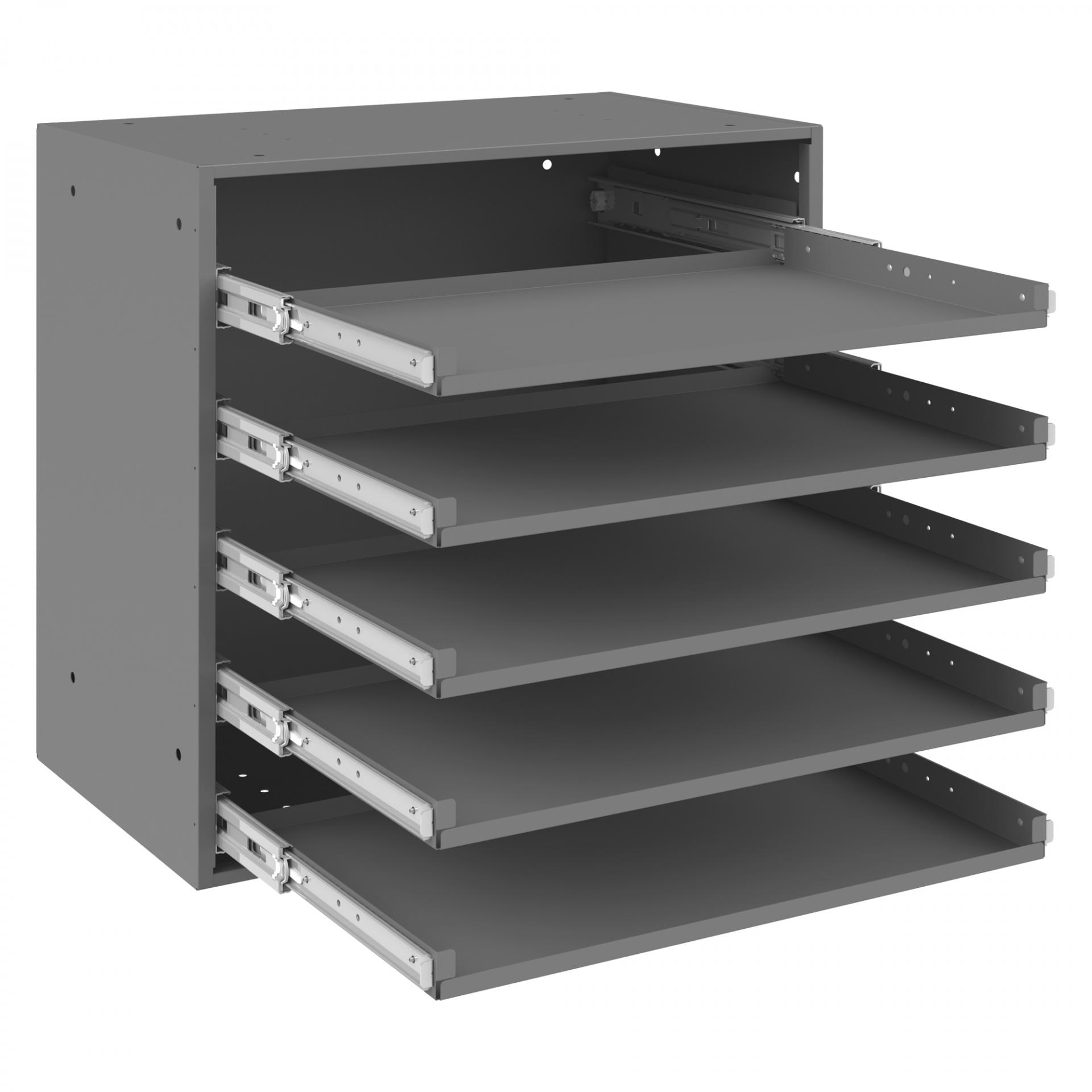 Large Bearing Slide Rack 5 Compartments